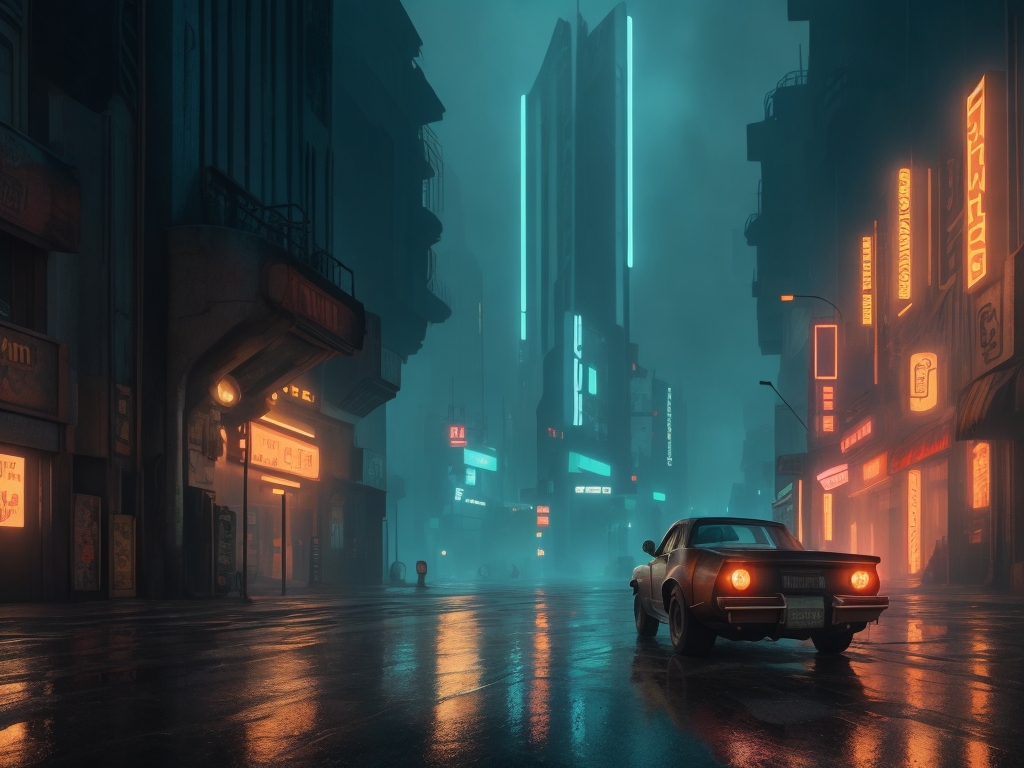 DreamShaper_v7_Blade_runner_world_color_palate_blade_runner_em_2